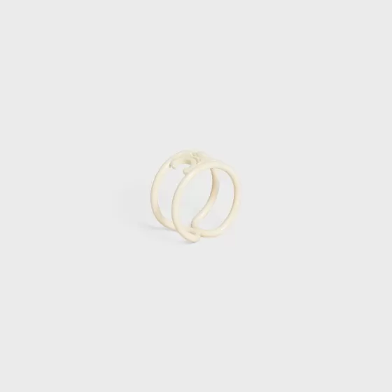 Triomphe Ring In Varnished Brass - | ^CELINE Store