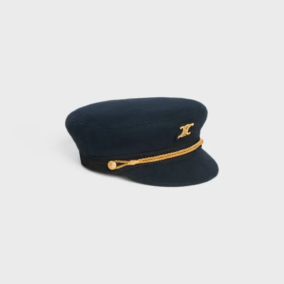 Triomphe Sailor Cap In Wool Cloth - | ^CELINE New