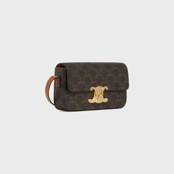 Triomphe Shoulder Bag In Triomphe Canvas And Calfskin - | ^CELINE Outlet