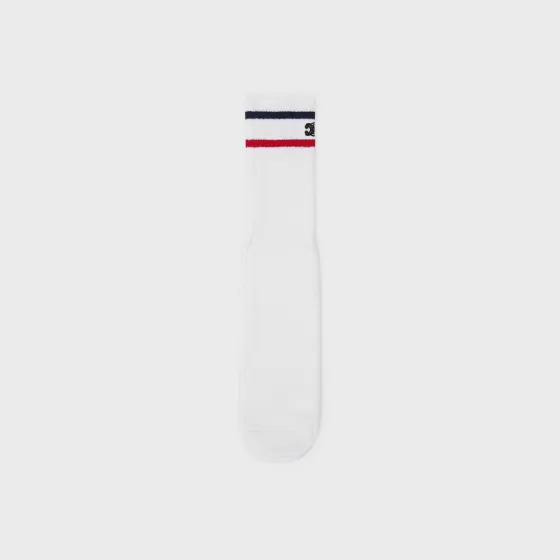 Triomphe Socks In Striped Cotton - | ^CELINE New