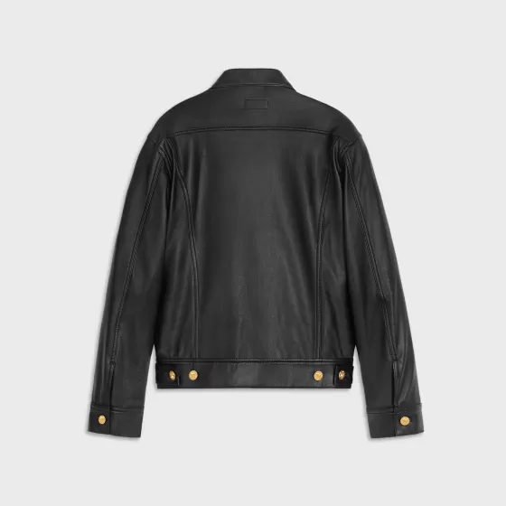 Trucker Jacket In Leather-Effect Cotton - | ^CELINE Fashion