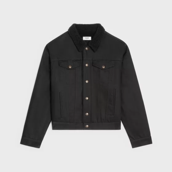 Trucker Jacket In Pure Black Wash Denim - | ^CELINE Discount