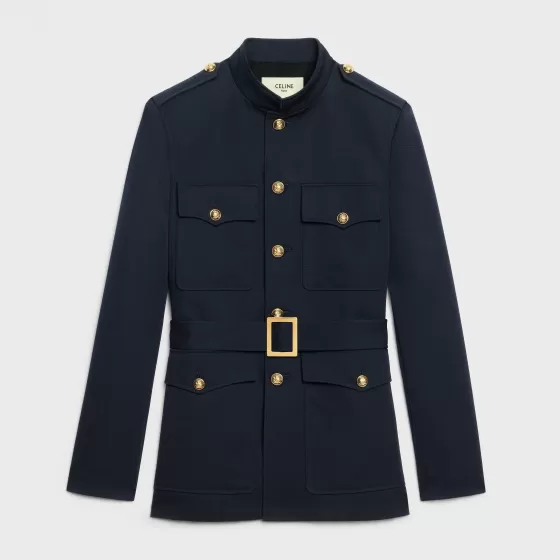 Wool Officer Safari Jacket - | ^CELINE Clearance