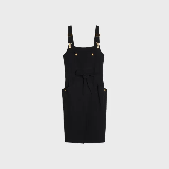 Workwear Dress In Viscose Sable - | ^CELINE Shop