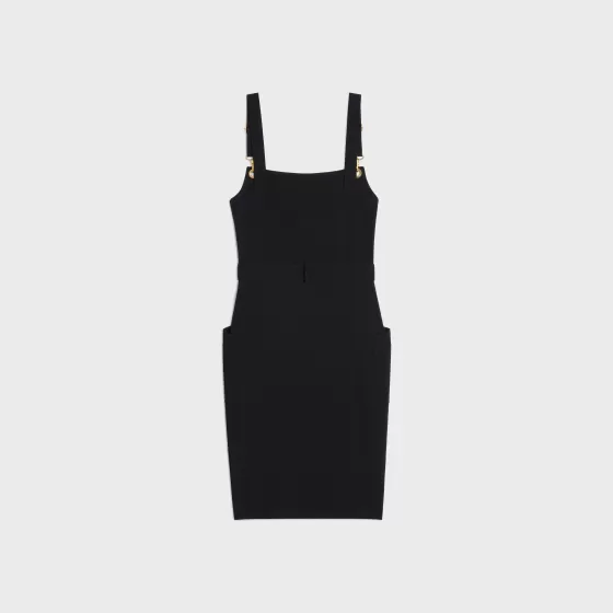 Workwear Dress In Viscose Sable - | ^CELINE Shop