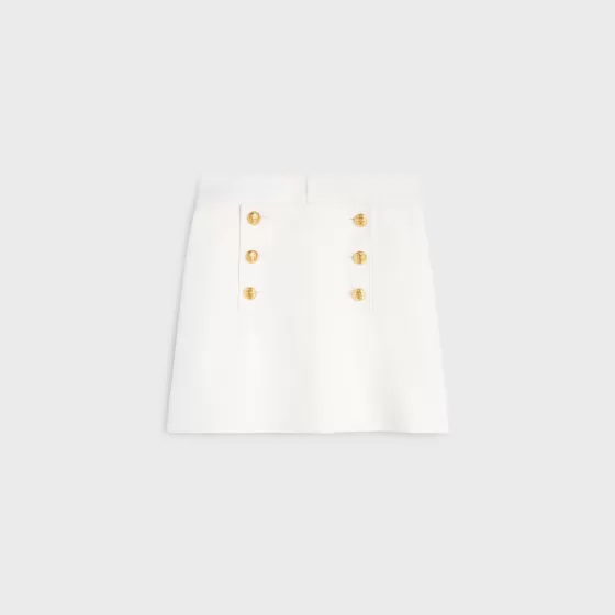 Yachting Trapeze Mini Skirt In Cotton Twill - | ^CELINE Clearance