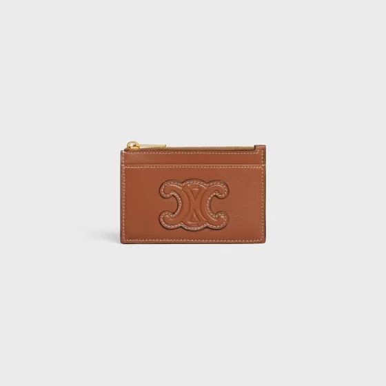 Zipped Card Holder In Smooth Lambskin - | ^CELINE Online