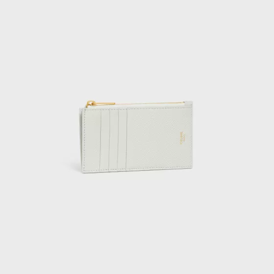 Zipped Compact Card Holder Essentials In Grained Calfskin - | ^CELINE Discount