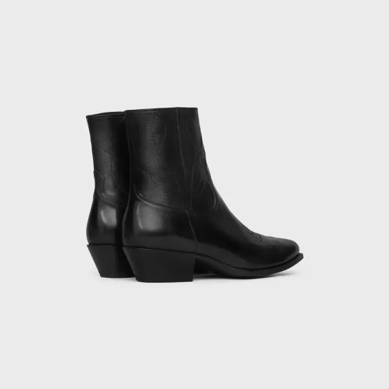 Zipped Western Boots In Calfskin - | ^CELINE New