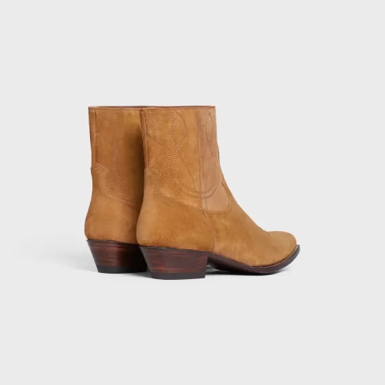 Zipped Western Boots In Suede Calfskin - | ^CELINE Cheap